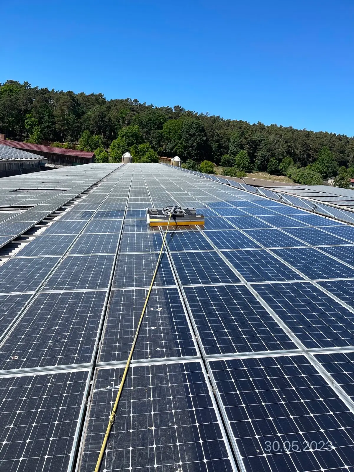 Solarreinigung einer Photovoltaikanlage in Marne